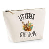 Trousse Beige Les cerfs c'est la vie
