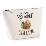 Trousse Beige Les cerfs c'est la vie