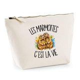 Trousse Beige Les marmottes c'est la vie