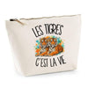 Trousse Beige Les tigres c'est la vie