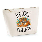 Trousse Beige Les tigres c'est la vie