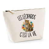 Trousse Beige Les léopards c'est la vie