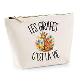 Trousse Beige Les girafes c'est la vie