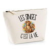 Trousse Beige Les singes c'est la vie