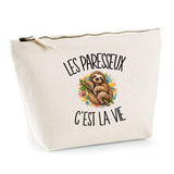 Trousse Beige Les paresseux c'est la vie