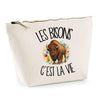 Trousse Beige Les bisons c'est la vie