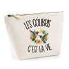 Trousse Beige Les colibris c'est la vie