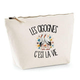 Trousse Beige Les cigognes c'est la vie