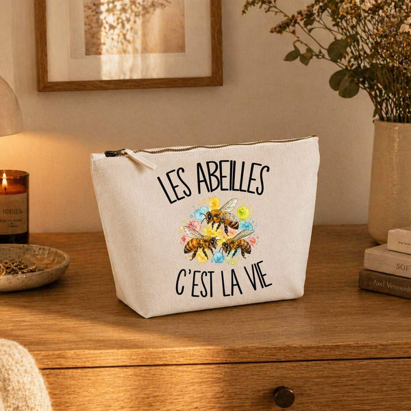 Trousse Beige Les abeilles c'est la vie
