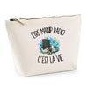Trousse Beige Être manip radio c'est la vie