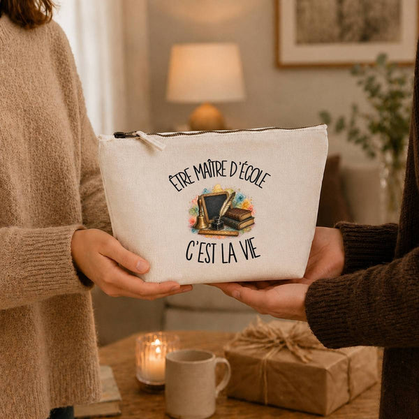 Trousse Beige Être maître d'école c'est la vie