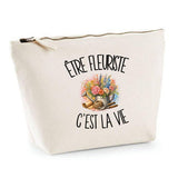 Trousse Beige Être fleuriste c'est la vie