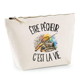 Trousse Beige Être pêcheur c'est la vie