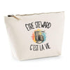 Trousse Beige Être steward c'est la vie