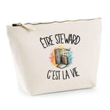 Trousse Beige Être steward c'est la vie