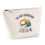 Trousse Beige Être auto-entrepreneur c'est la vie