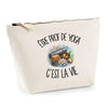 Trousse Beige Être prof de yoga c'est la vie