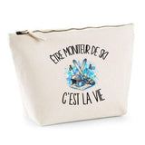 Trousse Beige Être moniteur de ski c'est la vie