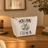 Trousse Beige Mon lapin c'est ma vie