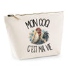 Trousse Beige Mon coq c'est ma vie