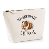 Trousse Beige Mon cochon d'Inde c'est ma vie