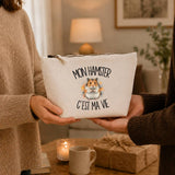 Trousse Beige Mon hamster c'est ma vie