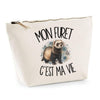 Trousse Beige Mon furet c'est ma vie