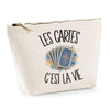 Trousse Beige Les cartes c'est la vie
