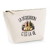 Trousse Beige La dégustation c'est la vie
