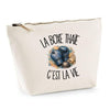 Trousse Beige La boxe thaïe c'est la vie