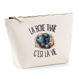 Trousse Beige La boxe thaïe c'est la vie