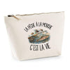 Trousse Beige La pêche à la mouche c'est la vie