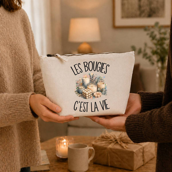 Trousse Beige Les bougies c'est la vie