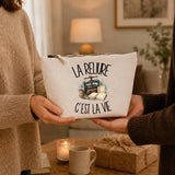 Trousse Beige La reliure c'est la vie