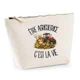 Trousse Beige Être agricultrice c'est la vie