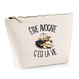 Trousse Beige Être avocate c'est la vie
