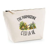 Trousse Beige Être pharmacienne c'est la vie