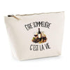 Trousse Beige Être sommelière c'est la vie