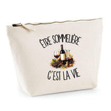 Trousse Beige Être sommelière c'est la vie