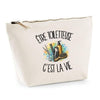 Trousse Beige Être toiletteuse c'est la vie