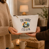 Trousse Beige Être caissière c'est la vie