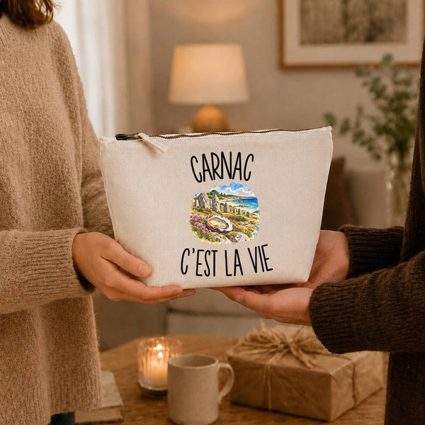 Trousse Beige Carnac c’est la vie