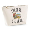 Trousse Beige L’Île de Ré c’est la vie