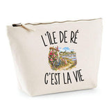 Trousse Beige L’Île de Ré c’est la vie