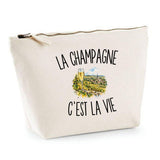Trousse Beige La Champagne c’est la vie