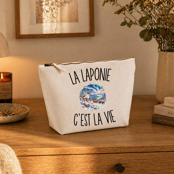 Trousse Beige La Laponie c’est la vie