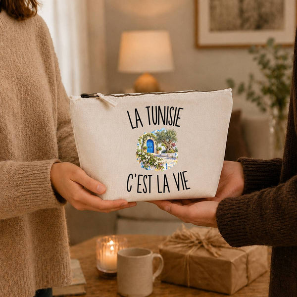 Trousse Beige La Tunisie c’est la vie