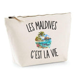 Trousse Beige Les Maldives c’est la vie