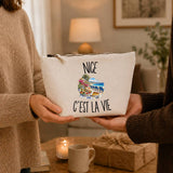 Trousse Beige Nice c’est la vie