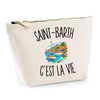 Trousse Beige Saint-Barth c’est la vie